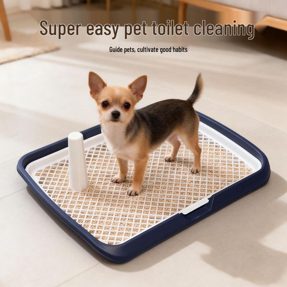 Large Dog Toilet with Anti-Splash Post – Easy To Clean Tray for Medium and Large Dogs