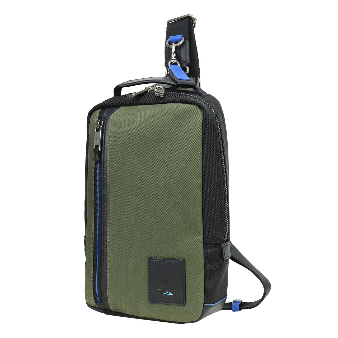 

LANVIN en Bleu Мужская сумка через плечо Lille цвета хаки,