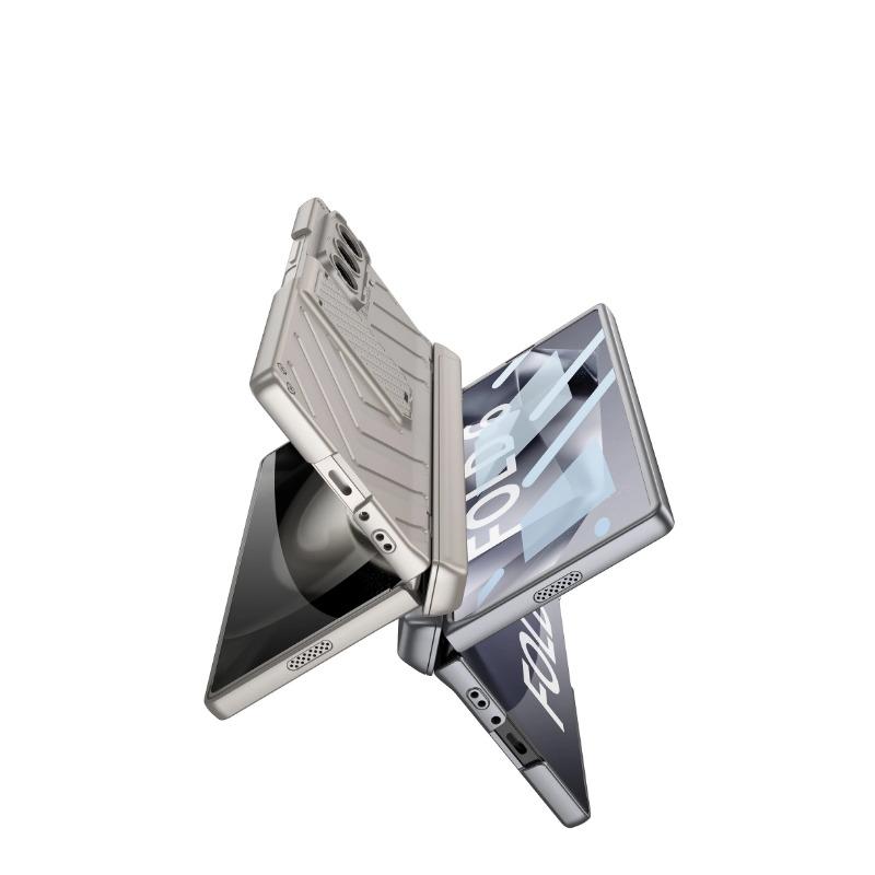 Tvrdý kryt z PC s magnetickým pantem pro Samsung Galaxy Z Fold 6 s držákem na pero, ochranný kryt obrazovky