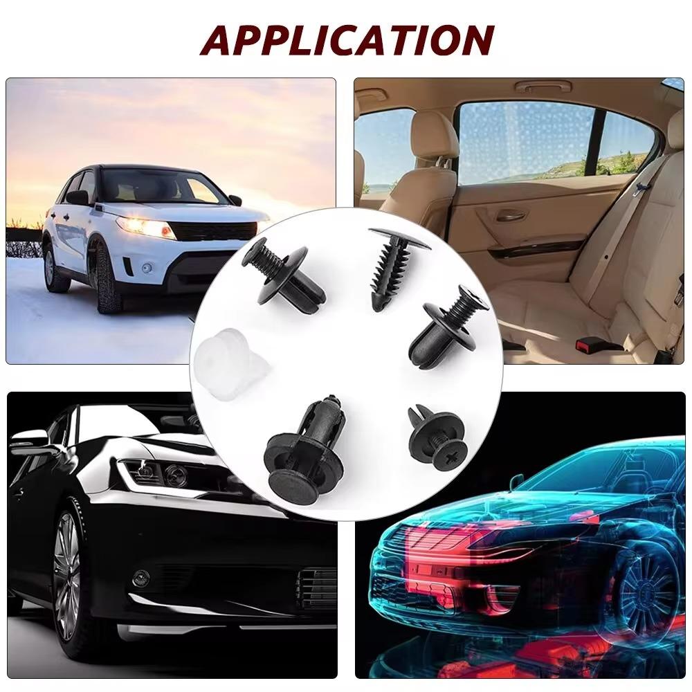 50/100pcs Auto Fastener Mixed Clip Car Body Push Retainer Pin Rivet Bumper Door Trim Panel Retainer Fastener Kit Car Accessories