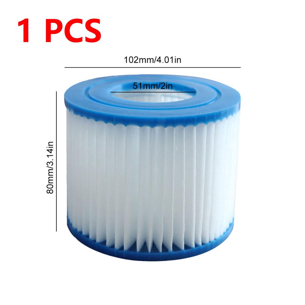 

10-1PCS Type VI Hot Tub Filter Soft Rubber Ends Spa Filter Cartridge Reusable Pool Filter Replacement for /for Intex Filter