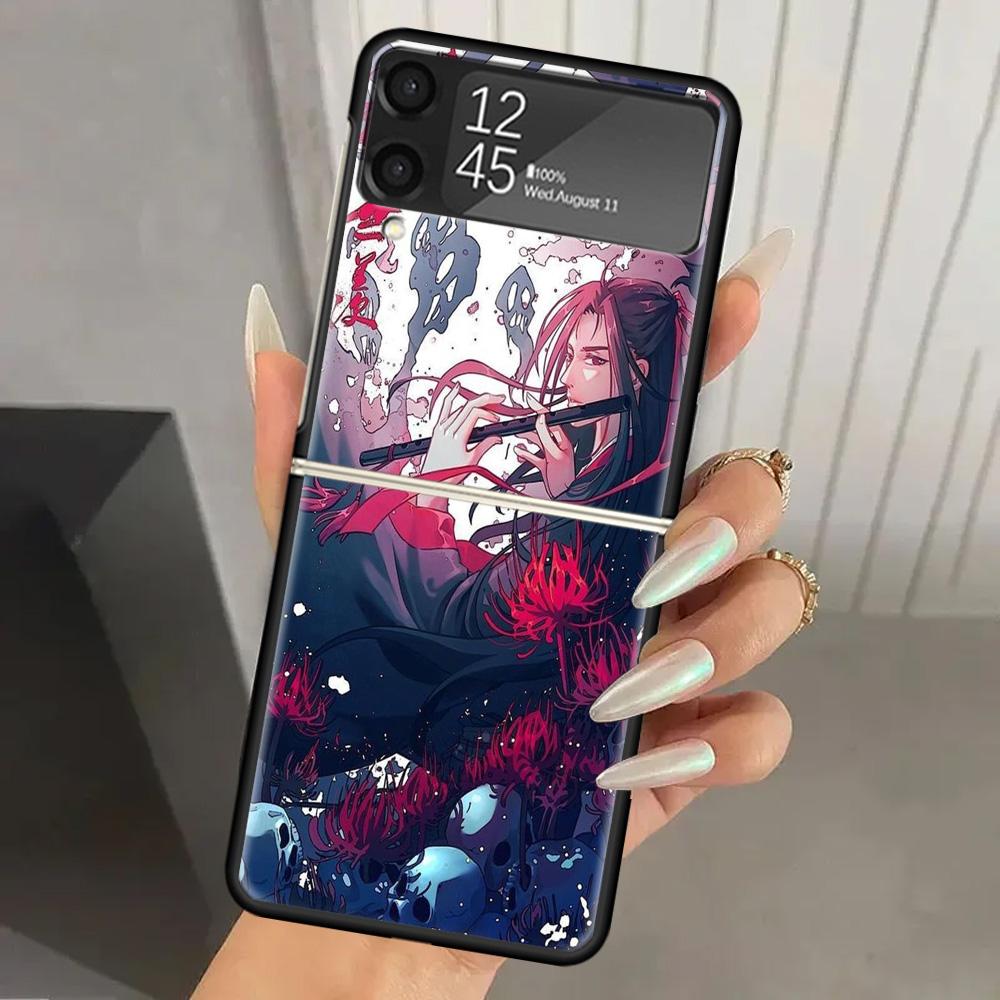 Anime Mo Dao Zu Shi Hard PC Phone Case For Samsung Galaxy Z Flip 7 6 5 4 3 Black ZFlip7 ZFlip6 Flip5 Flip4 Flip3 5G Print Cover