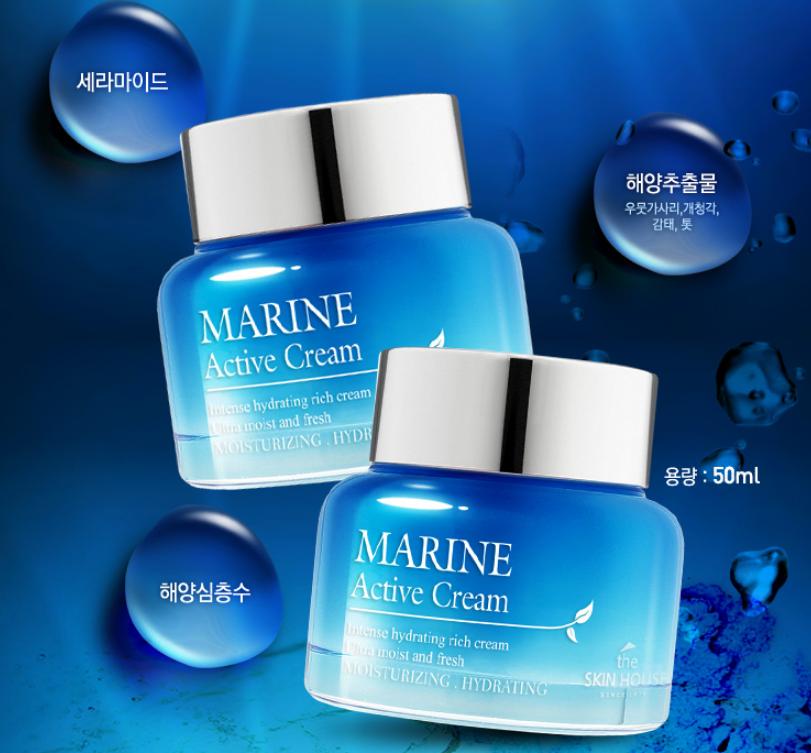 The Skin House Marine Active Cream 50ml – Deep Hydration & Skin Revitalizing Moisturizer