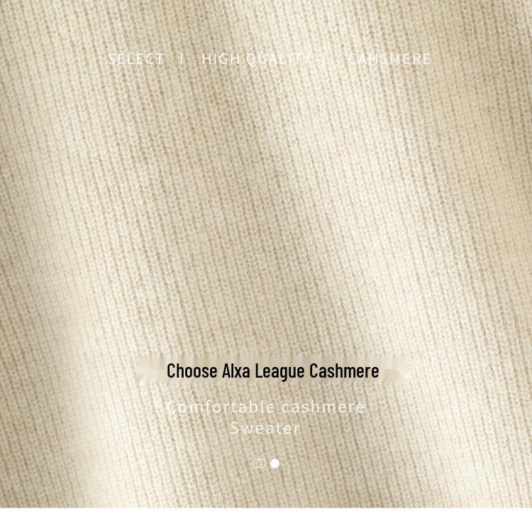 Women's Cashmere Hooded Knit Sweater - Autumn/Winter Collection, Loose Fit, Short Pullover Hoodie.