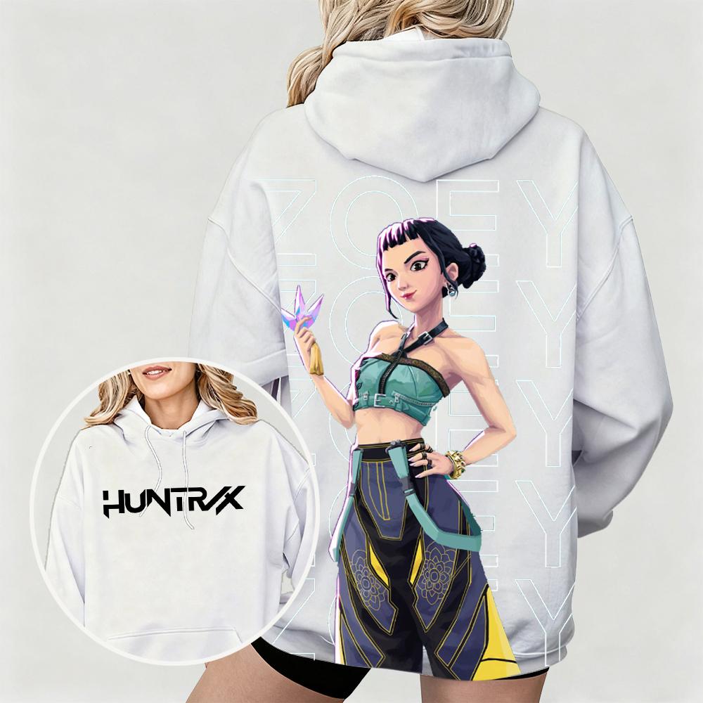 Dámská nadměrná mikina KPop Lovci démonů Zoey Animovaný potisk Pohodlná Módní Ležérní Denní mikina