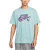 Nike Roupa Esportiva Estampa de Logotipo de Letra Solta Manga Curta Camiseta Masculina Tops Mineral FD1297-309
