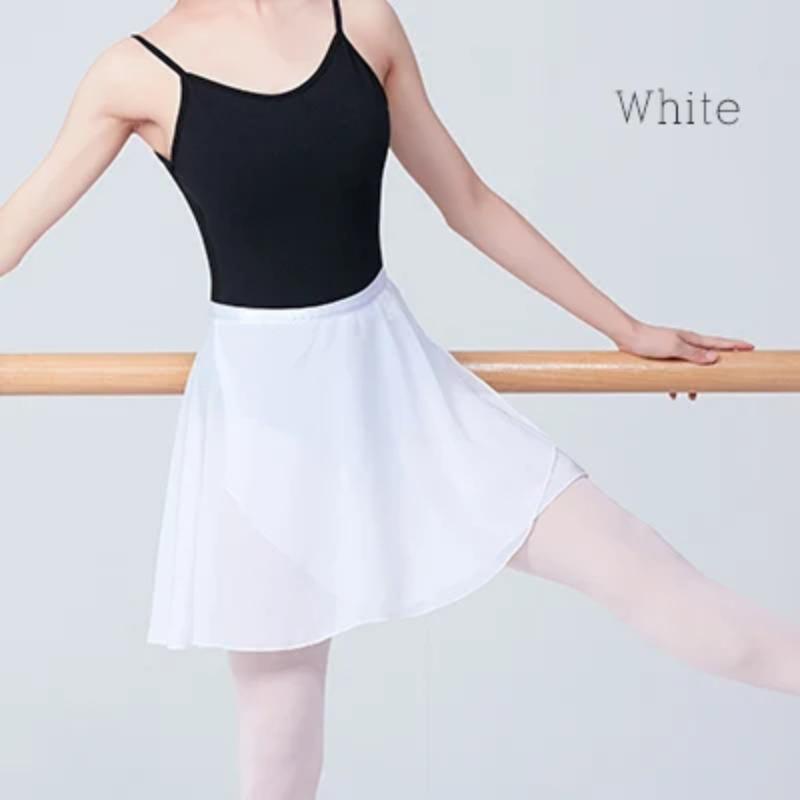 Ballet practice dress dance gauze skirt adult skirt tie up purple black white girls dance practice dress performance gauze skirt