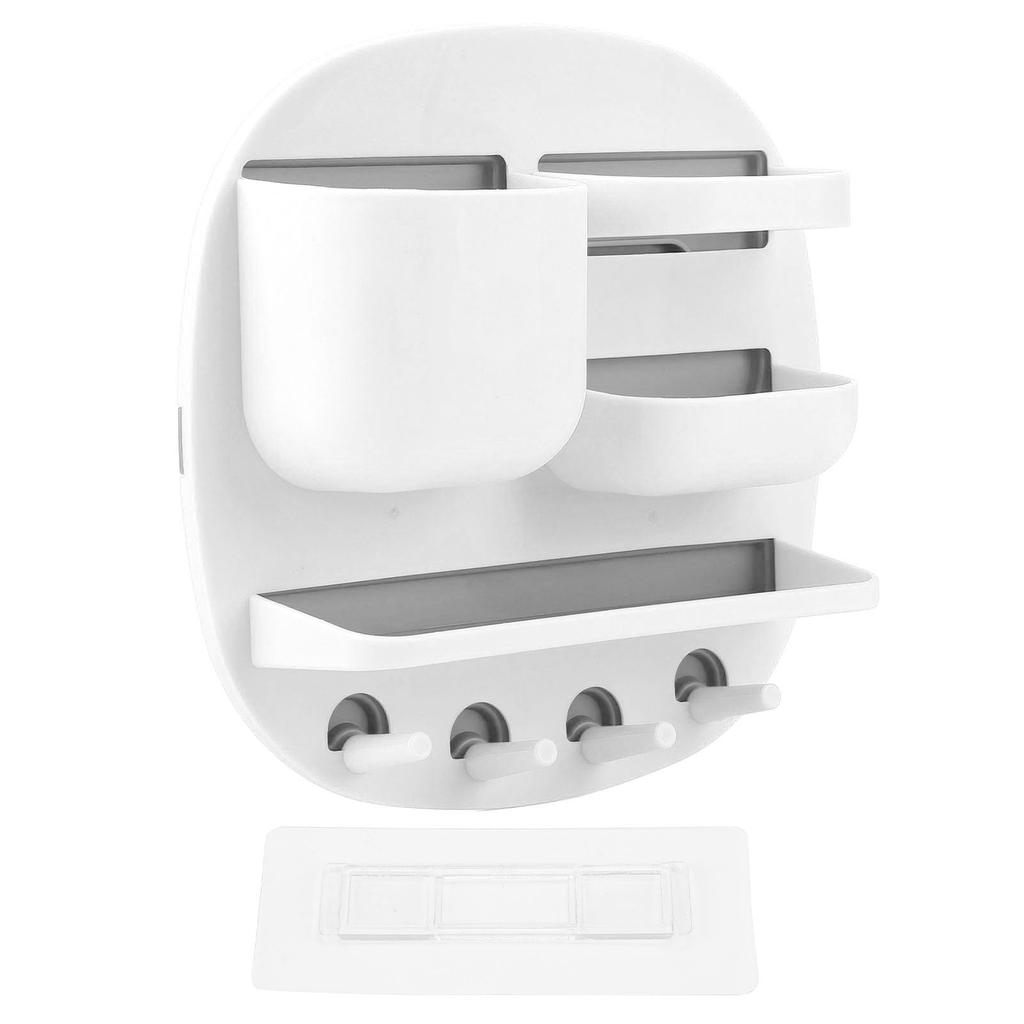 Pudełko do przechowywania do montażu na ścianie Powiększona pojemność Kształt dysku PP PS Stabilne Mocne Montaż bez gwoździ Samoprzylepny