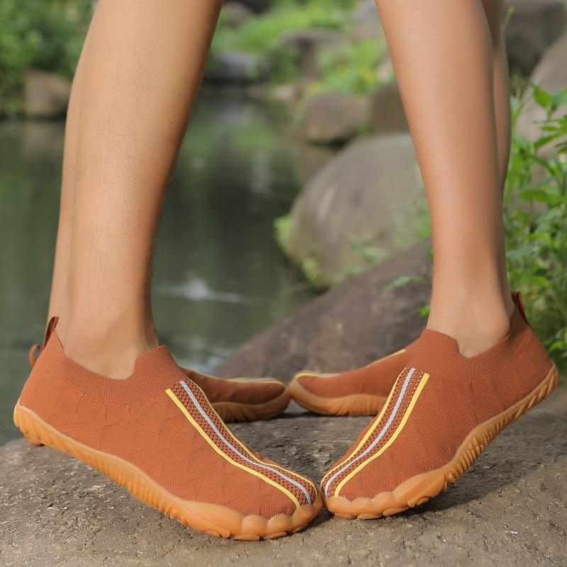 New High-elastic Flying Woven Shoes Men's Casual Shoes Light and Breathable Light-mouth Shoes Comfortable and Soft Board Shoes