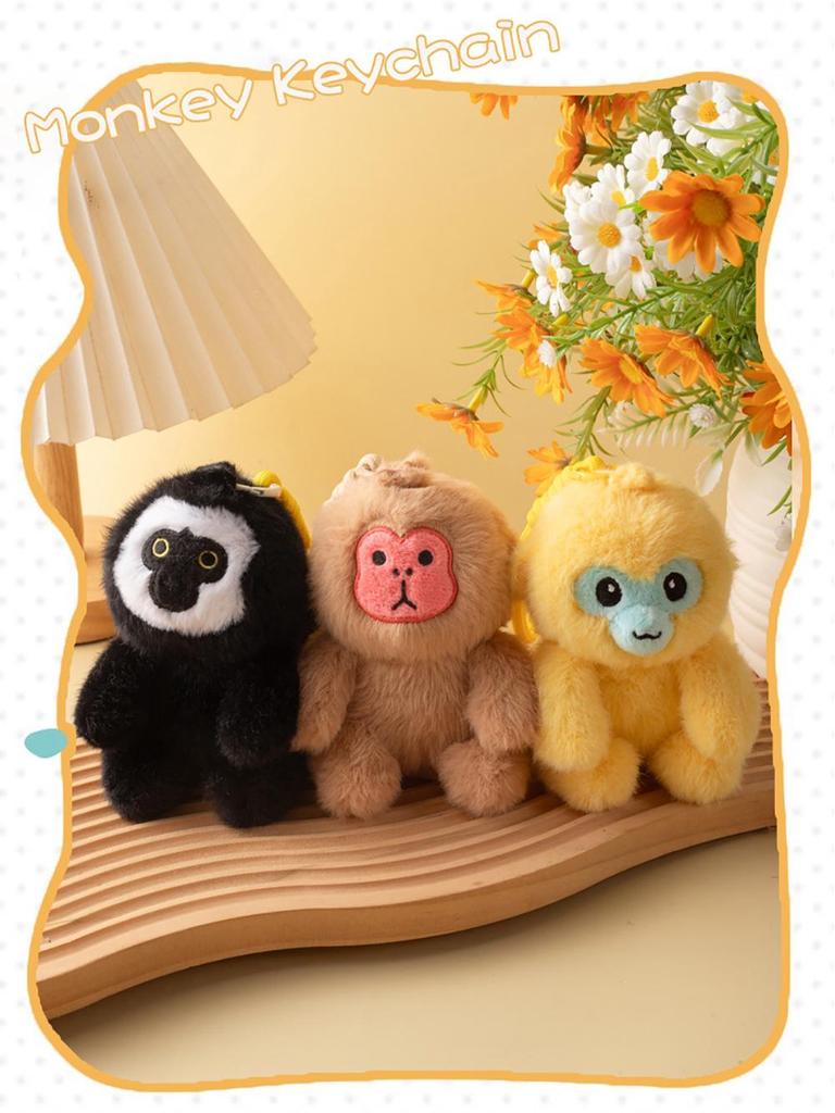 Niedlicher Cartoon Hässlich-Niedlicher Gorilla Affe Plüsch Schlüsselanhänger Anhänger