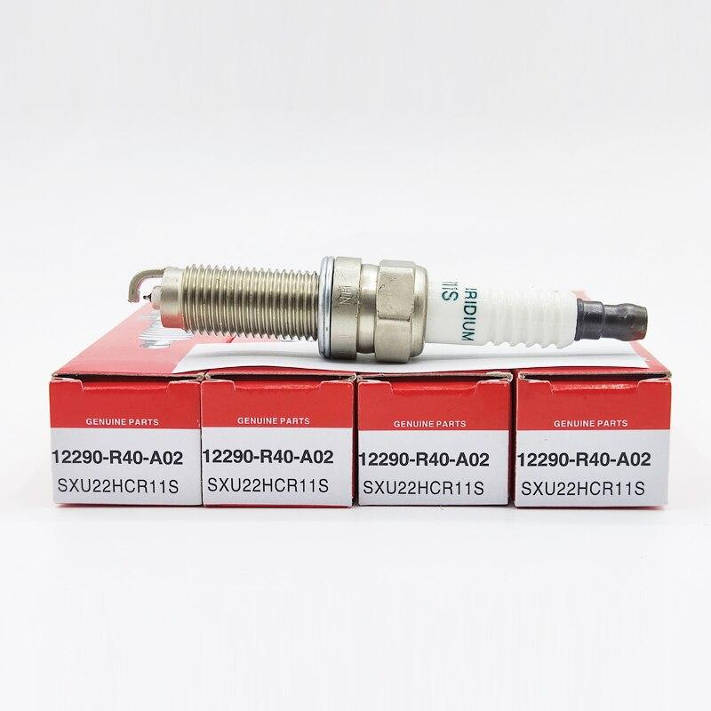 Neue 4 teile/los Iridium Zündkerze 12290-R40-A02 SXU22HCR11S Für Honda Accord Civic Acura ILX MDX RL 12290 R40 A02 SXU22HCR11S