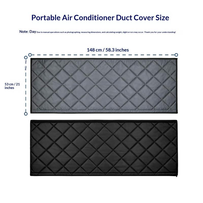 Copertura Tubo Aria Condizionata con 2 Cinghie a Fibbia 53*148CM Regolabile Portatile Isolamento Termico per Condizionatore d'Aria Domestico