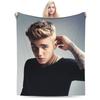 Popular Singer JBiebs  Blanket  Warm Fashion Plush Throw Blanket For Kids Outdoor Flannel Bedspread Bed Cover