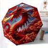 1pc Dragon Art Automatic Open/Close Umbrella, Ideal Fan Gift for Birthday, Christmas, Trendy Fashion Y250828052