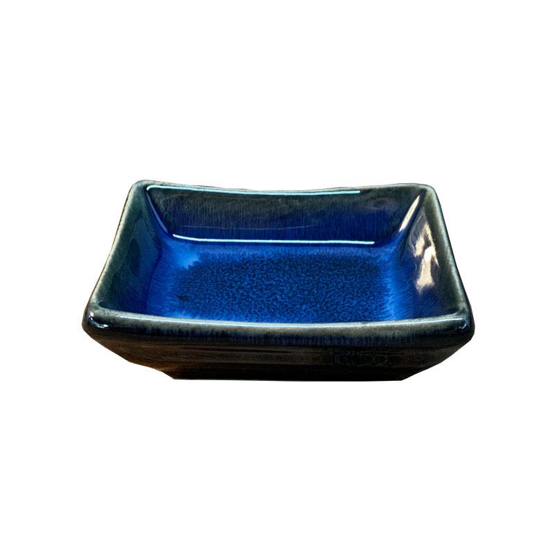 Japanese Creative Ceramic Dipping Dish - Rectangular Underglaze Color Snack & Seasoning Dish