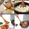 Wood Soup Spoon Food Shovel Spatula Nonstick Wood Frying Spatula Rice Spoon Cooking Tools 4PCS Household Kitchen Utensil Set
