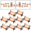 Model Park Bench Mini Garden Ornament Model Train HO Scale 1:87 Bench Chair Settee Street Park Layout Garden Decor