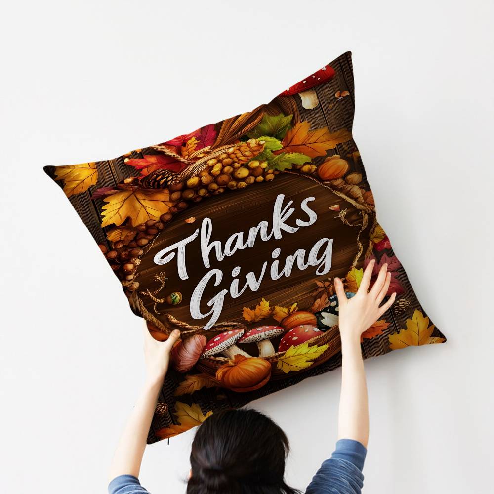 Autumn Harvest Festival Fall Leaf Pillowcases Home Bedding Decorative Pillow Cover Wedding Super Soft Pillow Case