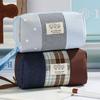 Large Capacity Pen Bag Plaid Color-Blocking Stationery Bag Korean Pencil Pouch  Gift
