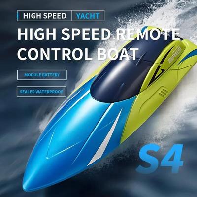 Nuovo 2.4G Telecomando Mini Barca Doppio Timone Motore Impermeabile ABS Alta Velocità Motoscafo S4 Ragazzo Giocattolo Telecomando Motoscafo Regalo Bambini