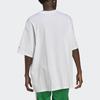 Adidas Originals Trefoil Print Loose Round Neck Sport Short Sleeve T-Shirt Men Tops White HB1816