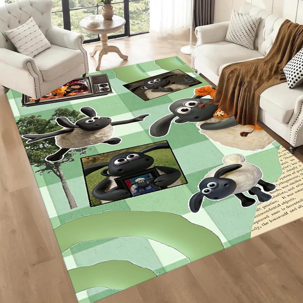 Shaun Sheep Square rugs are a great choice for living rooms, bedrooms, home décor, and as gifts.