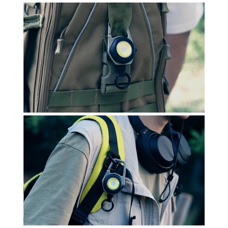 USB Rechargeable Keychain Flashlight Portable LED Work Light Mini Pocket KeyRing LED Flashlight for Emergencies Lighting