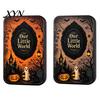 Portable Iron Box DIY Mini Photo Frames Silhouette Tin Box, Halloween Miniature Small Storage Picture Display Container for Party Home Decor