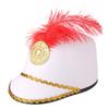 Cappello per Banda Musicale da Travestimento Cappello da Tamburmaggiore Cavaliere Vintage Cappello Elegante Cappello Uniforme Halloween
