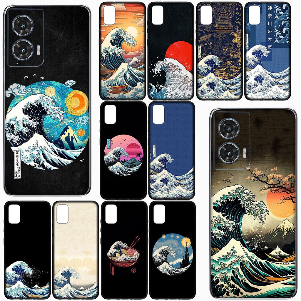Cover for Motorola Moto Edge 50 30 One Fusion 40 Neo Ultra Pro 20 Lite G50 G85 G84 E15 E14 Phone Case The Great Wave of Kanagawa