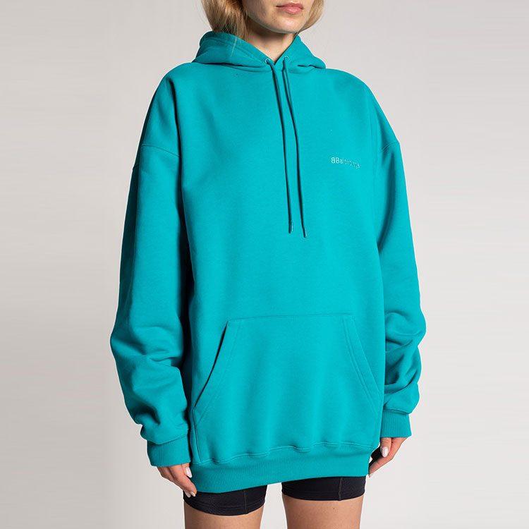 Balenciaga Unisex Bb Oversize Hoodie Turquoise 578135TKVB54664