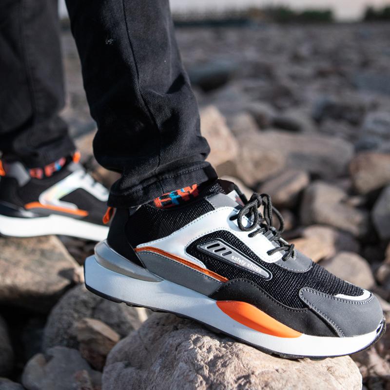 High Quality Indestructible Safety Shoes Men Work Sneakers Light Security Boots Men Puncture-Proof Work Boots Steel Toe Shoes