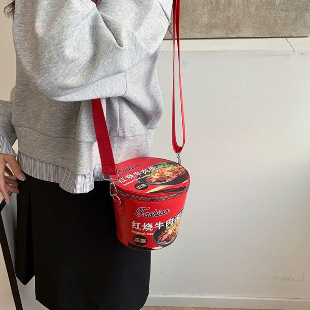 Crossbody Bag Instant Noodles Crossbody Bags Large Capcity Zipper Shoulder Bag Travel