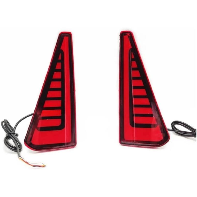 

Car LED Rear Fog Lamp Bumper Light Auto Brake+Daylight+Turn Signals Dancing Brake Light, Compatible With Toyota Noah Voxy 80 Series(Red Cover) Red Cover