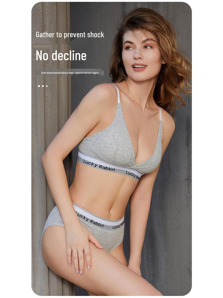 Women's Pure Cotton Sports Wrap Top - Sexy, Wire-Free Bra with Beautiful Back - Comfortable & Breathable