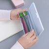 Plastic Pencil Case Snap Closure Lightweight Portable Simple Design Pen Box for Students Stationery