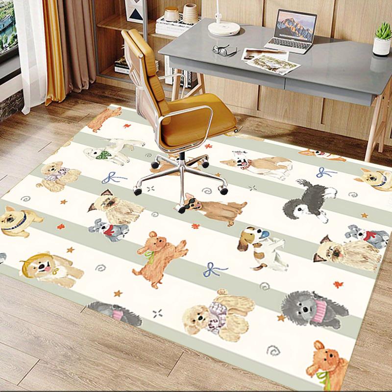 1PC Dogs Pattern Anti-slip carpet, suitable for Office, bedroomand playrooms. It can also be used as a sofa footrest cover-W98