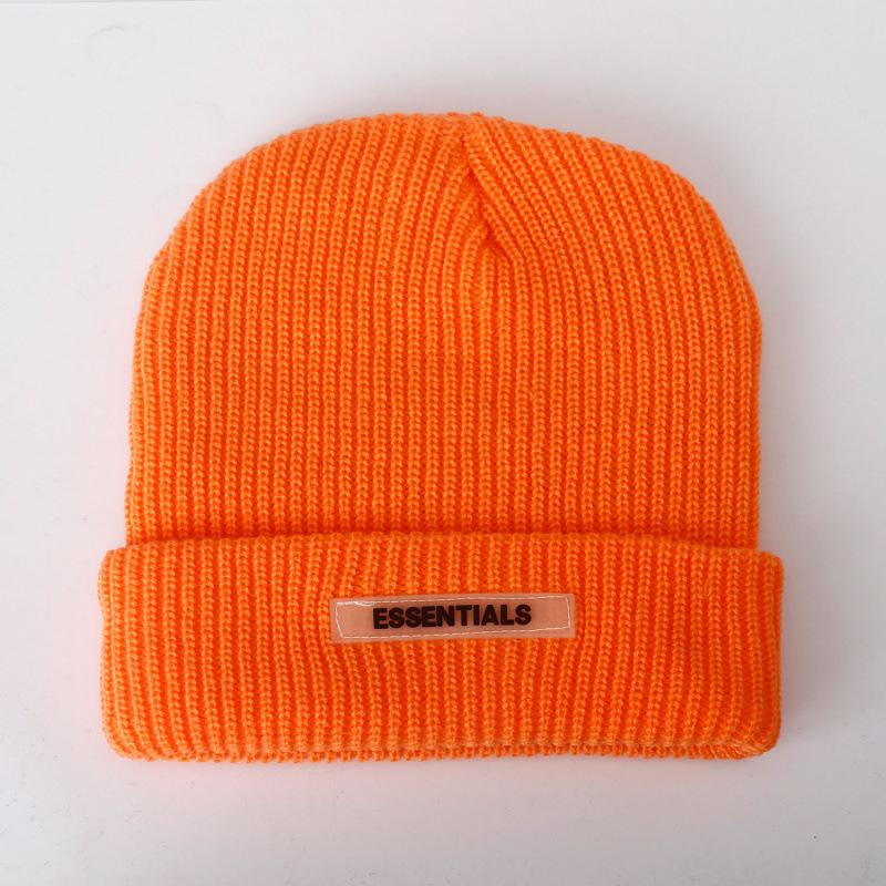 Essentials Knitted Hat Alphabet Wool Hat Knitted Hat Big Head Circumference Beanie Hexagonal Melon Vest Hat