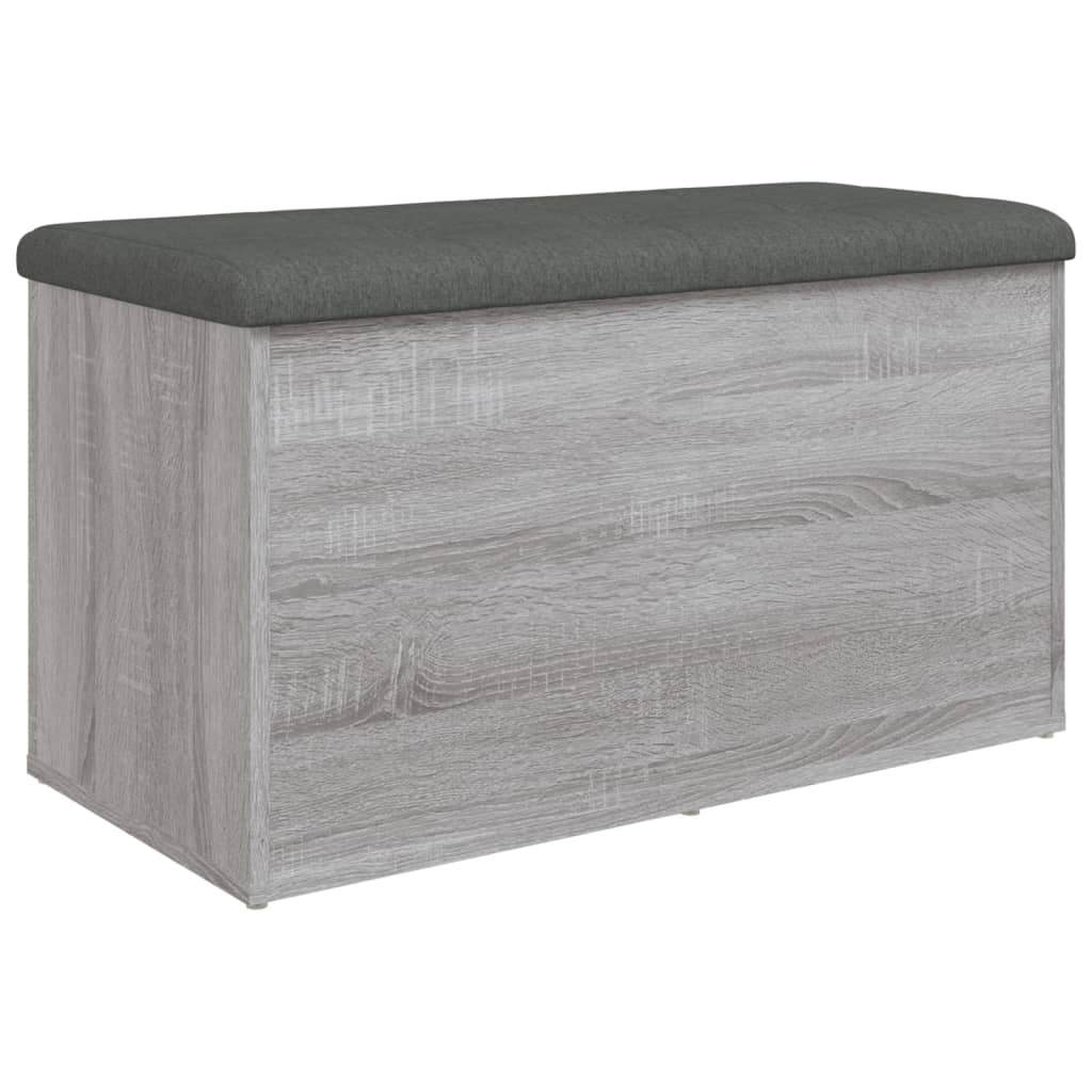 Storage Bench In Grey Sonoma 82 X 42 X 45 Cm Particleboard