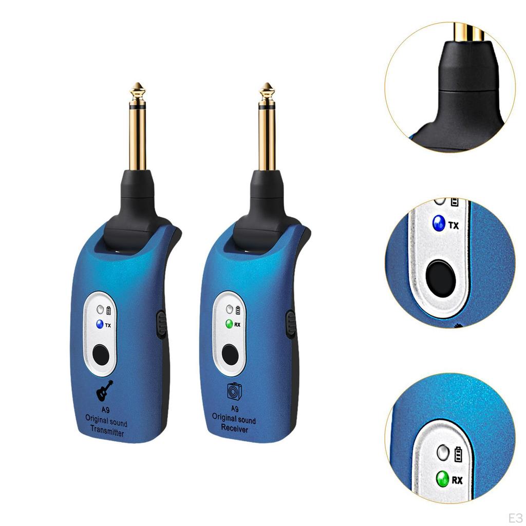 2x Audio Transmitter Receiver Guitar for Violins