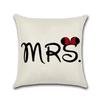 Lover Red Lips Beard Cushion Cover Cotton Linen Valentine'S Day Throw Pillow Case For Sofa Couple Decorative Pillowcase Zt119