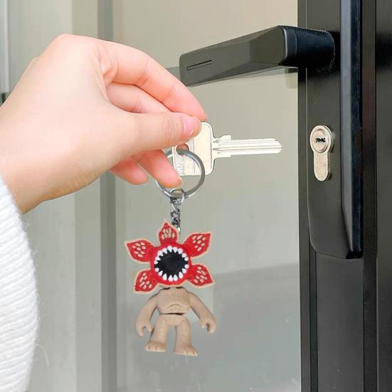 Keychain Pendant Flower Shape 3D Printed Stress Relief Charm Keys Backpack Purse Lightweight Key Holder
