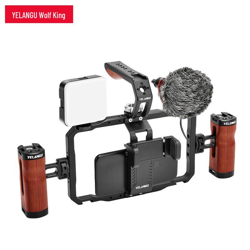 Dual Handle Handheld Universal Mobile Streaming & Photography Rabbit Cage Kit