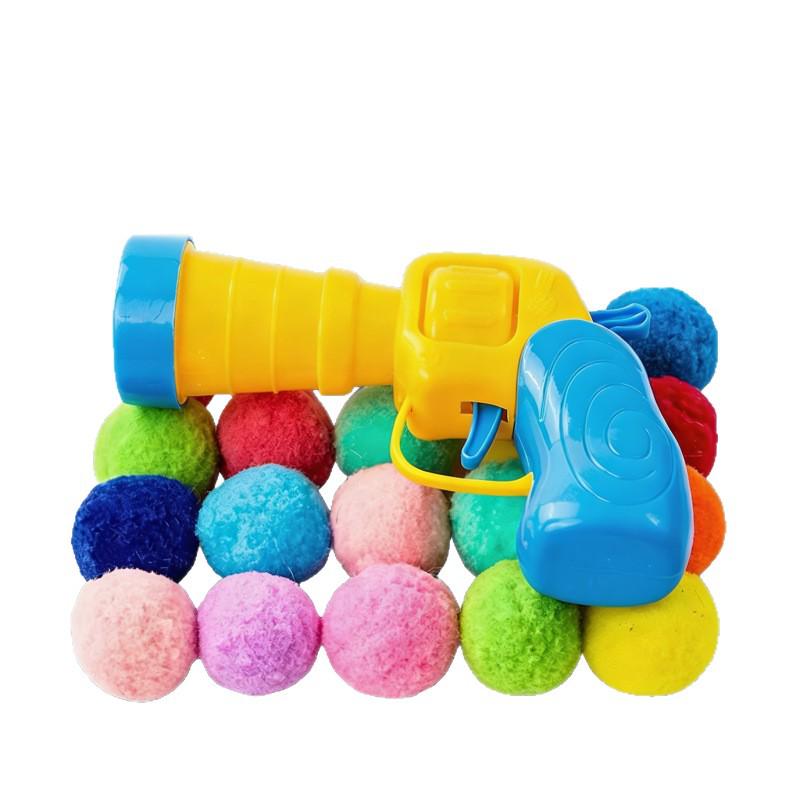 Plush Ball Launcher: Cat Self-Entertainment Toy with 3cm Silent Fur Ball