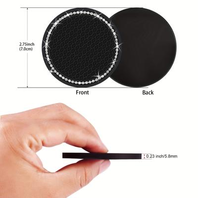 2PCS Creative Grid Honeycomb Car Water Cup Pad Multi Functional Car Storage with Water Diamond Anti Slip Pad