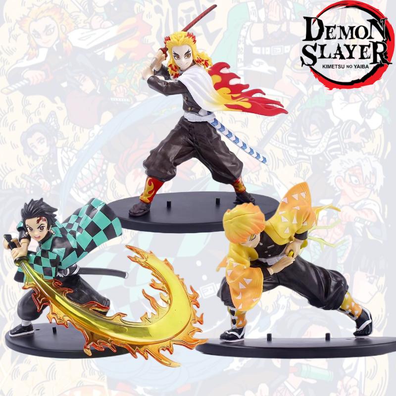 Tanjirou Demon Slayer Zenitsu Kyoujurou Pvc Action Figure Model Toys Decoration
