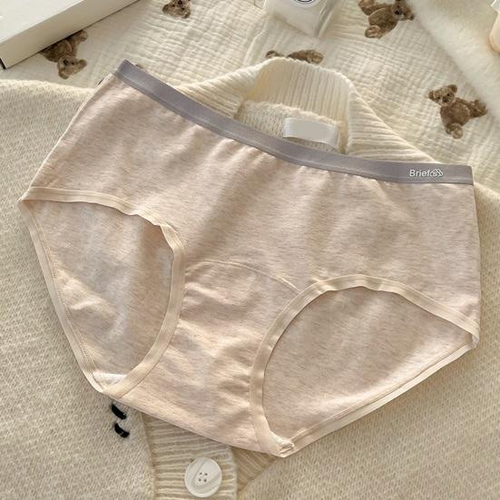 6 Pcs Women's Cotton Underwear Mid Waist Ladies Full Coverage Panties Soft Stretch Cheeky Bikini Briefs