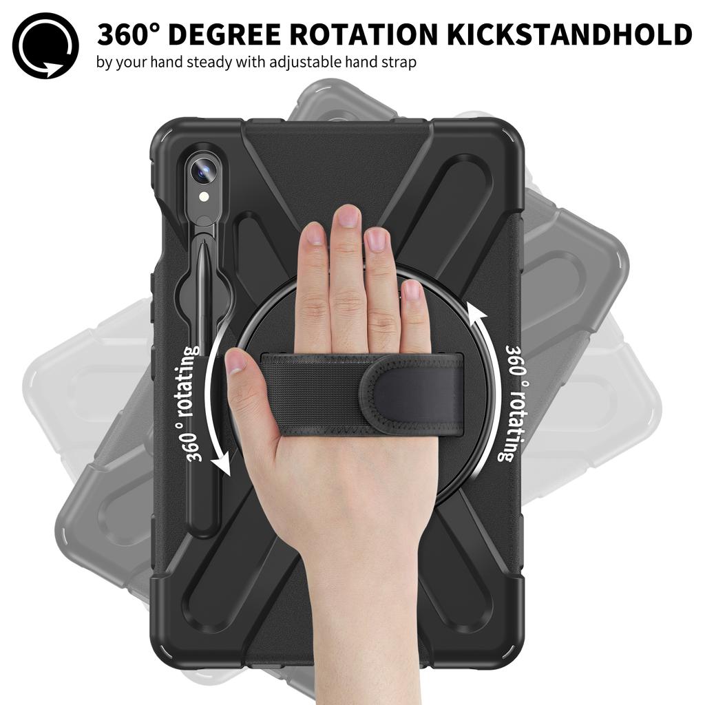 Rugged Case Universal For Galaxy Tab S10 Lite S9 FE S8 S7 SM-X400 X406 X520 X526 X510 516 X710 716 X700 706 T870 875 Stand Cover