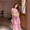 Black new product super good-looking suspender dress women's summer dopamine high-end seaside vacation beach vest long dress