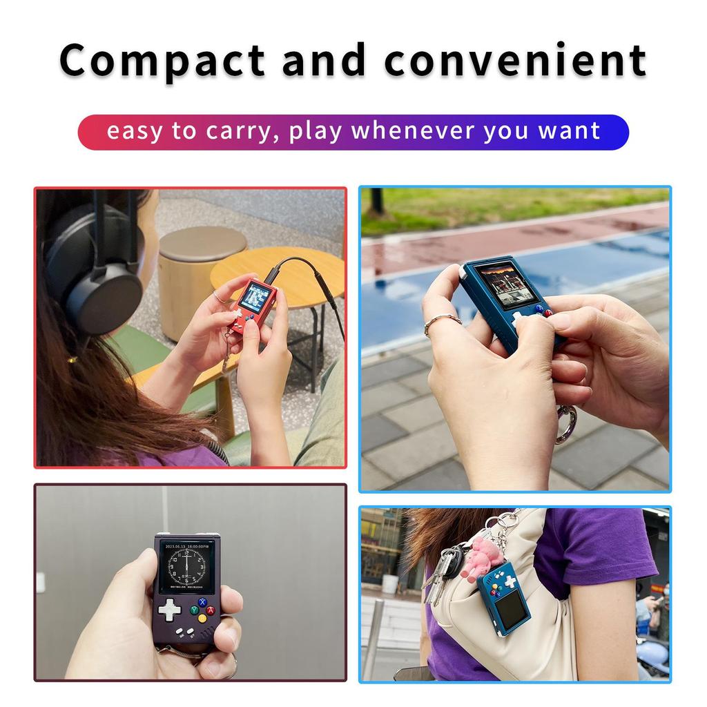 RG Nano Mini Open Source Handheld Retro Game Console & MP3 Player Keychain